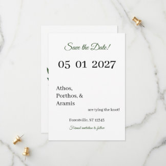 Green Branches Save the Date