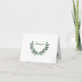 Green Branches Thank You Card Dankeskarte (Vorderseite)