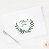 Green Branches Thank You Stickers (Umschlag)