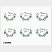 Green Branches Thank You Stickers (Blatt)