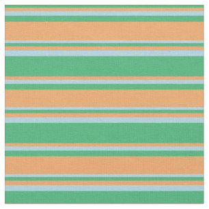 Green, Braun und hellblaues Muster Stoff