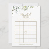 Green Brautparty Bingo Game Einladung (Vorderseite)