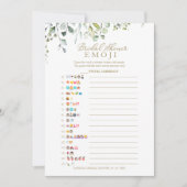 Green Brautparty Emoji Pictionary Game Einladung (Vorderseite)