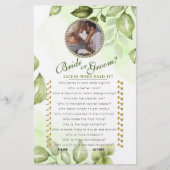 Green Brautparty Game Card (Vorderseite)