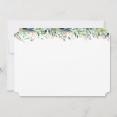 Green Brautparty Gold Calligraphy Einladung (Rückseite)