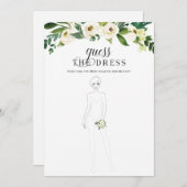 Green Brautparty Raten Sie das Dress Game Einladung (Vorne/Hinten)