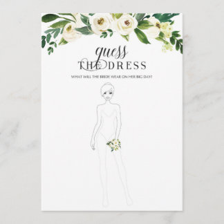Green Brautparty Raten Sie das Dress Game Einladung