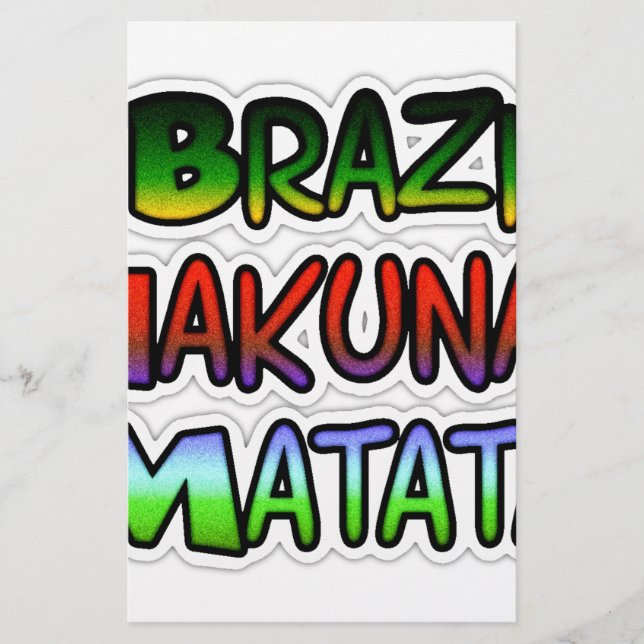 Green Brazil Hakuna Matata Geschenke (Vorderseite)