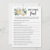 Green Brewing Baby Shower Feud Game Card Einladung (Vorderseite)