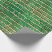 Green Brick Wall Geschenkpapier (Ecke)