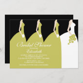 Green Bride Bridesmaids Bridal Dusche Einladung (Vorne/Hinten)