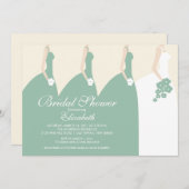 Green Bride Bridesmaids Bridal Dusche Einladung (Vorne/Hinten)