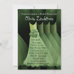 GREEN Bridesmaid Kleider Brautdusche Einladung