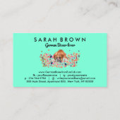 Green Bright Niedlich Boxer Dog Visitenkarte (Rückseite)