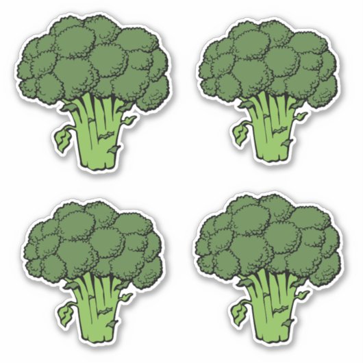 Green Broccoli Aufkleber (Vorderseite)