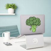 Green Broccoli Aufkleber (Laptop auf Schreibtisch)