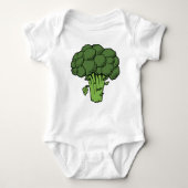 Green Broccoli Baby Strampler (Vorderseite)