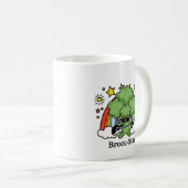 Green Broccoli Brocc, Rock Star Kaffeetasse (VorderseiteRechts)