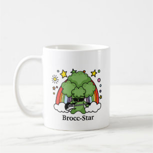 Green Broccoli Brocc, Rock Star Kaffeetasse