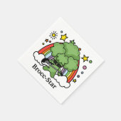 Green Broccoli Brocc, Rock Star Serviette (Ecke)