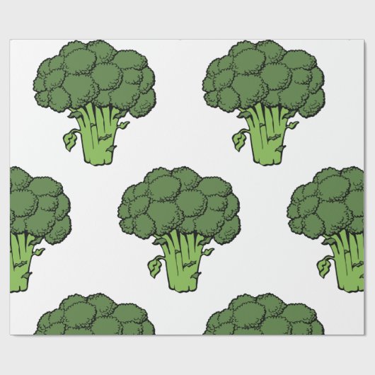 Green Broccoli Geschenkpapier (Flach)