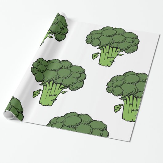 Green Broccoli Geschenkpapier (Ungerollt)