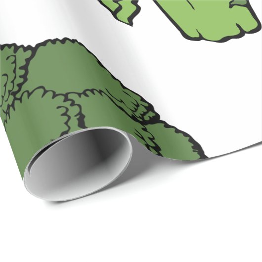 Green Broccoli Geschenkpapier (Rolleneckpunkt)