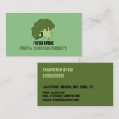 Green Broccoli, Greengroceros Visitenkarte (Vorne/Hinten)