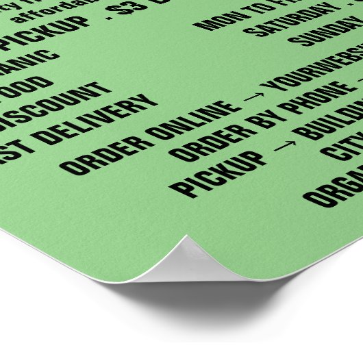 Green Broccoli, Greengrocers-Werbung Poster (Ecke)