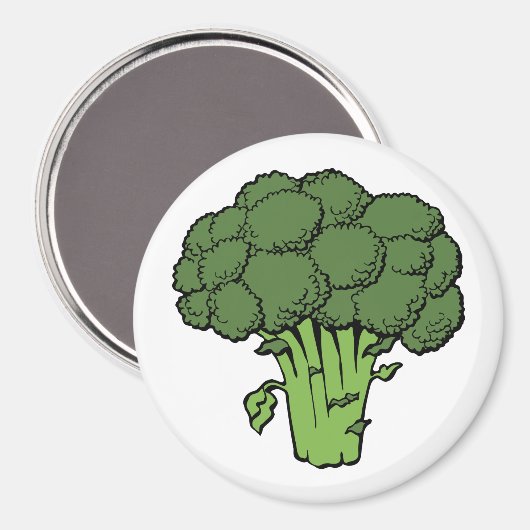 Green Broccoli Magnet (Vorderseite/Rückseite)