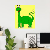 Green Brontosaurus Poster (Heimbüro)