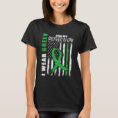 Green Brother in Law Kidney Disease Awareness USA T-Shirt (Vorderseite)