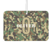 Green Brown Beige Camouflage Camouflage Monogram N Autolufterfrischer (Vorderseite)