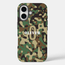 Green Brown Beige Camouflage Camouflage Monogram N