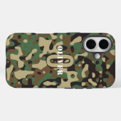 Green Brown Beige Camouflage Camouflage Monogram N Case-Mate iPhone Hülle (Rückseite (Horizontal))