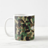 Green Brown Beige Camouflage Camouflage Monogram N Kaffeetasse (Links)