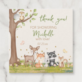 Green Brown Boy Watercolor Woodland Animations Squ Geschenkanhänger