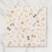 Green Brown Boy Watercolor Woodland Animations Squ Geschenkanhänger (Rückseite)