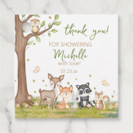 Green Brown Boy Watercolor Woodland Animations Squ Geschenkanhänger