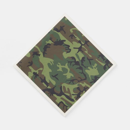 Green Brown Camouflage. Camouflage Serviette (Ecke)