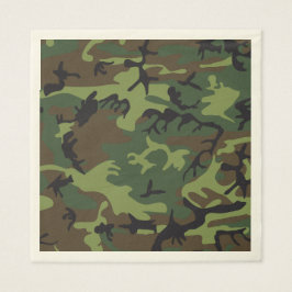 Green Brown Camouflage. Camouflage Serviette