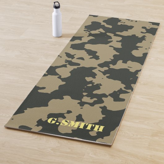 Green Brown Camouflage. Camouflage Yogamatte (Beispiel)