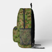 Green Brown Camouflage Glitter Camo Monogram Name Bedruckter Rucksack (Rechts)