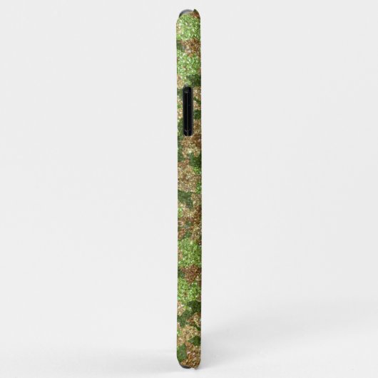 Green Brown Camouflage Glitzer Camouflage Monogram Case-Mate iPhone Hülle (Hinten/Rechts)