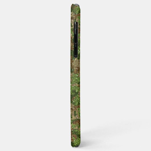 Green Brown Camouflage Glitzer Camouflage Monogram Case-Mate iPhone Hülle (Hinten/Links)