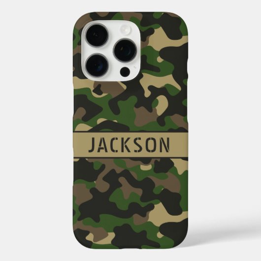 Green Brown Camouflage Personalized Case-Mate iPhone Hülle (Rückseite)