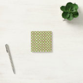 Green Brown Checkerboard Earthy Checkered Patered Post-it Klebezettel (Büro)