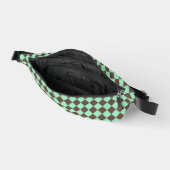 Green Brown Diamond Schachbrett Muster Bauchtasche (Offen)