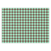 Green Brown Diamond Schachbrett Muster Tischdecke (Vorderseite (Horizontal))