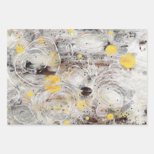 Green Brown Gray Abstract Collage Geschenkpapier Set (Vorderseite 2)